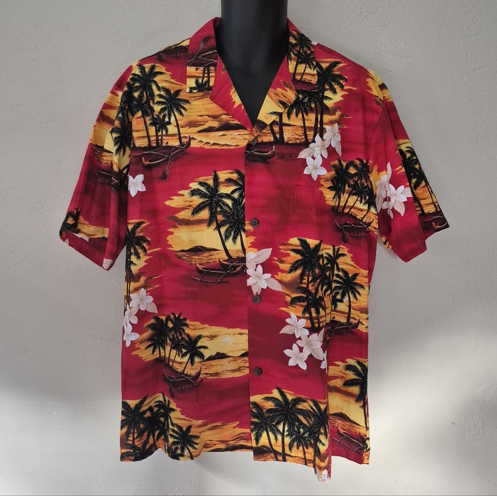 Vintage Royal Creations Red Hawaiian Shirt XL